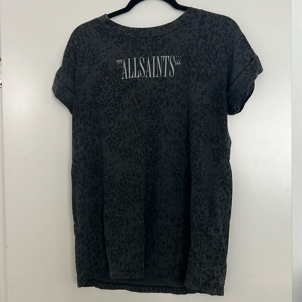 All Saints Leopard Print T-Shirt
